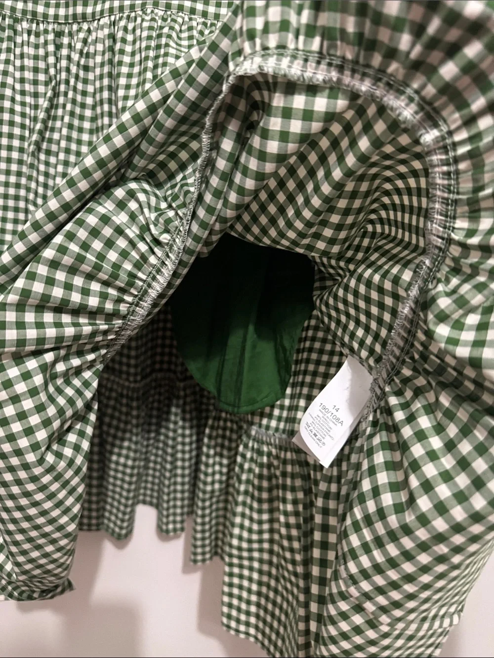 NWT V-neck Green Gingham Dress 💚